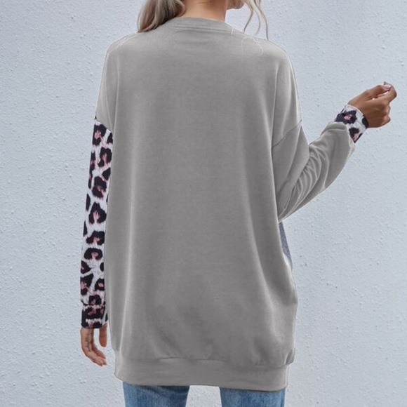Charcoal Leopard Hooded Thermal Top (Small - 3X)